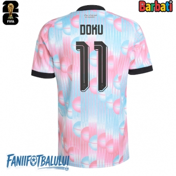 Belgia Jeremy Doku #11 Tricou Fotbal Replică Mondial 2026 Barbati Deplasare